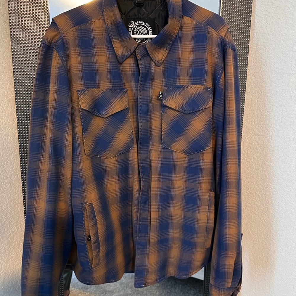 Stylish Blue and Brown Plaid Jacket